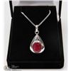 Image 1 : #20-NATURAL RED RUBY PENDANT