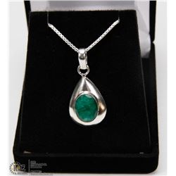 #27-NATURAL GREEN EMERALD PENDANT