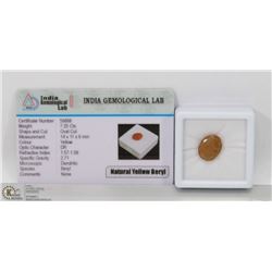 #51-NATURAL YELLOW BERRY  GEMSTONE  7.25CT