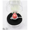 Image 1 : #123-RAINBOW CALSILICA GEMSTONE RING (FREE SIZE)