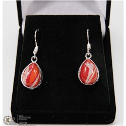#126-RAINBOW CALSILICA GEMSTONE EARRINGS