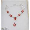 Image 1 : #124-RAINBOW CALSILICA GEMSTONE NECKLACE