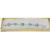 Image 1 : #98-NATURAL  CARIBBEAN LARIMAR GEMSTONE BRACELET