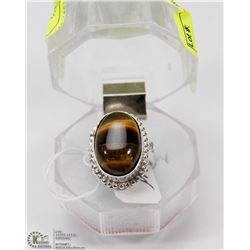 #119-NATURAL TIGER EYE RING GEMSTONE