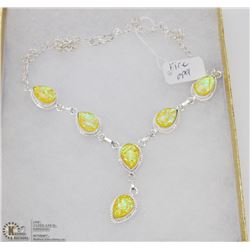#117-AUSTRALIAN TRIPLE FIRE OPAL NECKLACE