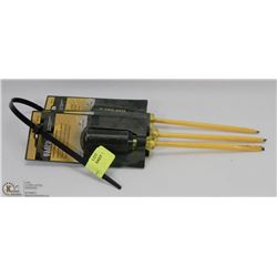 LOT OF 3 KLEIN TOOLS COATED CABINET TIP SCREWDRIVER