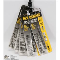 LOT OF 4 DEWALT IMPACT READY DRILL BITS