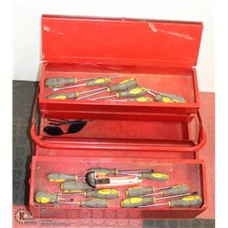 TOOL BOX WITH TOOLS.