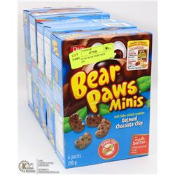 5 BOXES OF BEAR PAWS MINI COOKIES