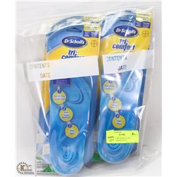 5 PAIRS OF DR. SCHOLLS FIT COMFORT INSOLES 8-12