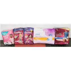 5 PACKS OF ASSORTED BLADDER PROTECTION