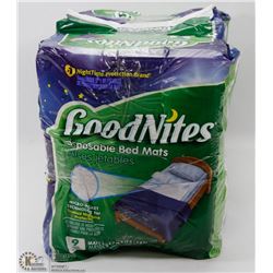 4 PACKS OF GOODNIGHTS DISPOSABLE BED MATS