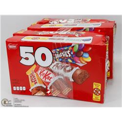 5 BOXES OF 50 SNACK SIZE CHOCOLATE BARS
