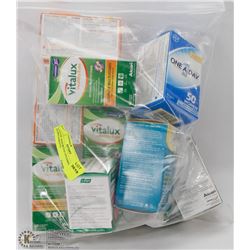 BAG OF ASSORTED VITAMINS & SUPPLEMENTS