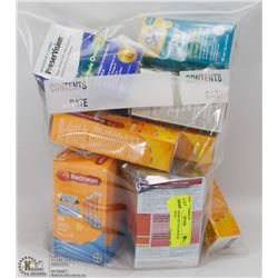 BAG OF ASSORTED VITAMINS & SUPPLEMENTS