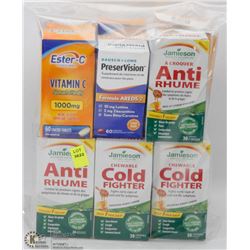BAG OF ASSORTED VITAMINS & SUPPLEMENTS