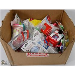 BOX OF ASSORTED AVENT & NUK ITEMS INCL SOOTHERS