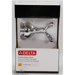 DELTA DOUBLE ROBE HOOK CHROME FINISH