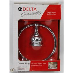 DELTA TOWEL RING CHROME FINISH