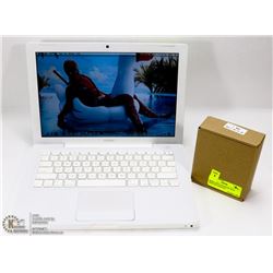 WHITE APPLE MACBOOK WITH WEBCAM, MSOFFICE