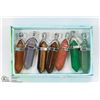 Image 1 : LOT OF 7 ASSORTED SEMI PRECIOUS PENDANTS.