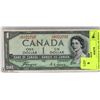 Image 1 : 1954 CANADIAN $1 DOLLAR DEVILS FACE BILL