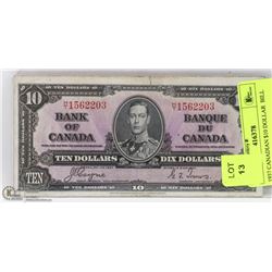 1937 CANADIAN $10 DOLLAR  BILL
