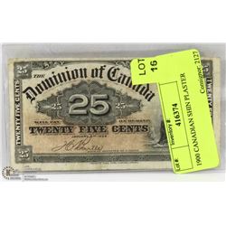 1900 CANADIAN SHIN PLASTER