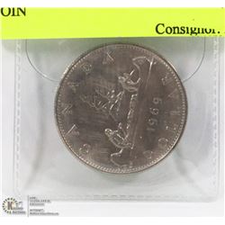 1969 CANADIAN CANOE $1 DOLLAR COIN