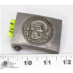 GERMAN VINTAGE BELT BUCKLE TOTENKOPF, SS MARKED