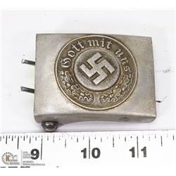 GERMAN NAZI BELT BUCKLE WITH SWASTIKA MARKED