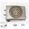 Image 1 : GERMAN NAZI BELT BUCKLE WITH SWASTIKA MARKED