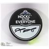 Image 1 : MARK LETESTU SIGNED PUCK EDMONTON OILERS PUCK