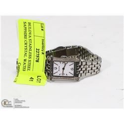 BULOVA STAINLESS STEEL SAPPHIRE CRYSTAL WATER