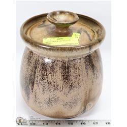 LIDDED CROCK JAR MADE IN CANADA