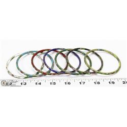 7PC CLOISONNE ENAMEL BRACELETS FOR LUCK.