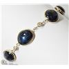 Image 3 : 10) 14KT Y. GOLD STAR SAPPHIRE & DIAMOND BRACELET