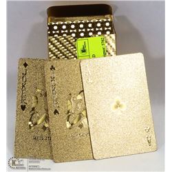 DECK OF 24k GOLD FLECKED PLAYING CARDS