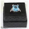 Image 1 : 5 CARAT AQUAMARINE RING, LADIES SIZE 9