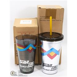 NEW WESLEY CRUSHER TRAVEL CUP & PINT GLASS SET,