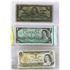 Image 1 : SET OF 3 CANADIAN $1.00 BILLS INCL YEARS 1937,1967