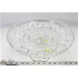 PINWHEEL CRYSTAL CAKE PLATE