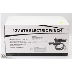 NEW 12 VOLT ATV ELECTRIC WINCH