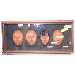 ORIGINAL FRAMED RACE CAR DRIVER SCULPTURES