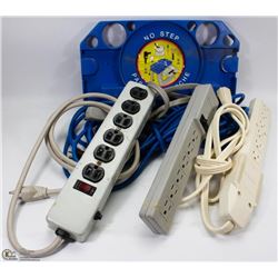 3 POWER BAR/SURGE PROTECTORS, 2 EXTENSION CORDS
