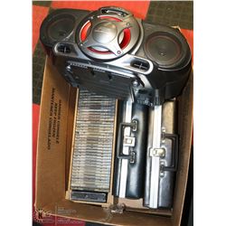 LARGE LOT WITH SONY GHETTO BLASTER WITH