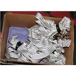 4 NEW WHITE COLOUR 1-1/2" X40' LONG NYLON RATCHET