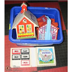 LOT OF VINTAGE FISHER PRICE AND DISNEY TOYS INCL