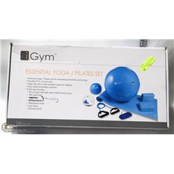 YOGA/PILATES EXERCISE SET IN BOX INCL BALL