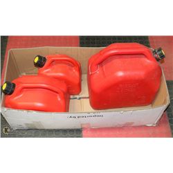 LARGE BOX W/ONE 20 LITRE, ONE 10 L &